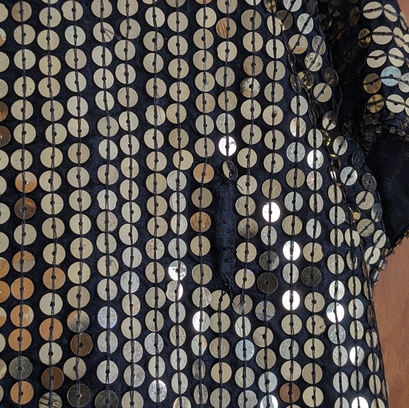 Vintage Gold Sequin Top, Size L - Picture 12 of 13